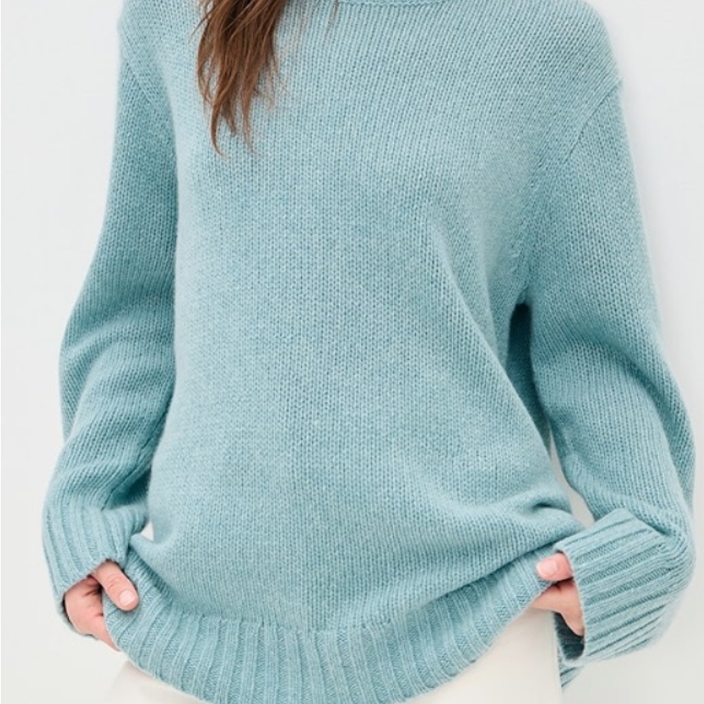 Jenni Kayne Soft Blue Crew Neck Sweater